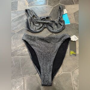 OneOne Glitter dark gray bikini set